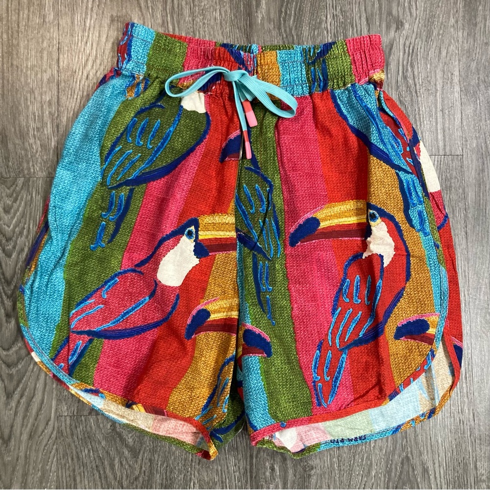 Colorful Toucan Print Women’s Drawstring Shorts